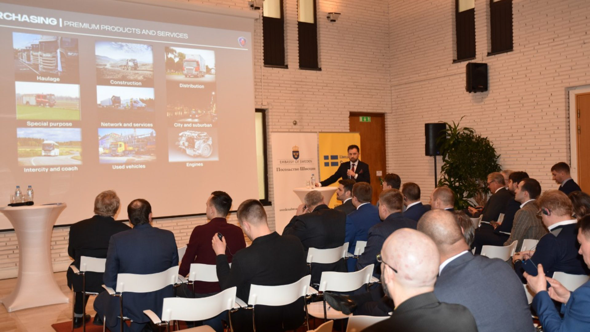 Scania поделилась практикой международных закупок на деловом семинаре в посольстве Швеции